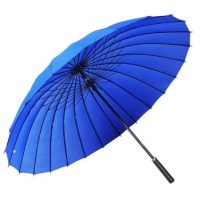Poloautomatický holový elegantný dáždnik - Modrý