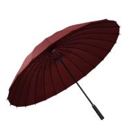 Poloautomatický holový elegantný dáždnik - Vínovo červený
