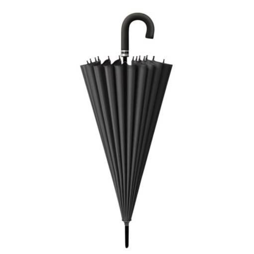 Foto - Holový meniaci dáždnik s kvetinami - Čierny