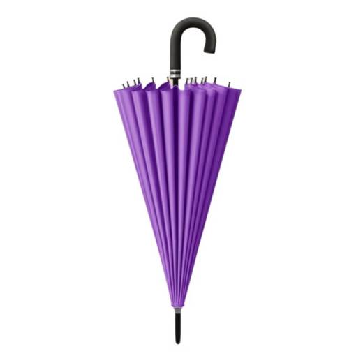 Foto - Holový meniaci dáždnik s kvetinami - Fialový