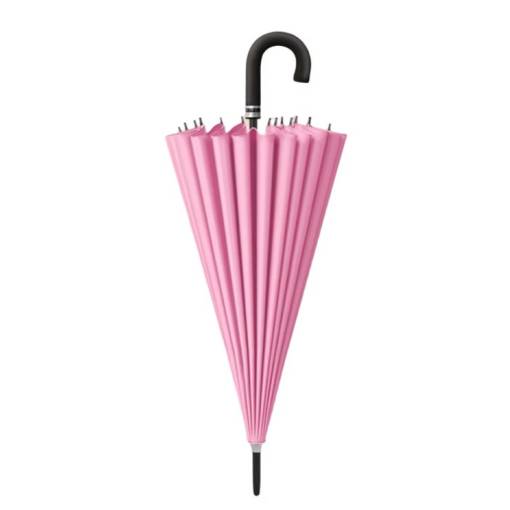 Foto - Holový meniací dáždnik s kvetinami - Ružový