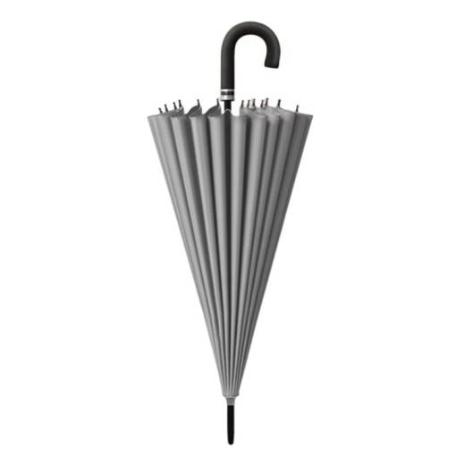 Foto - Holový meniaci dáždnik s kvetinami - Sivý