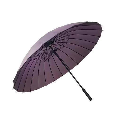 Foto - Poloautomatický holový elegantný dáždnik - Fialový