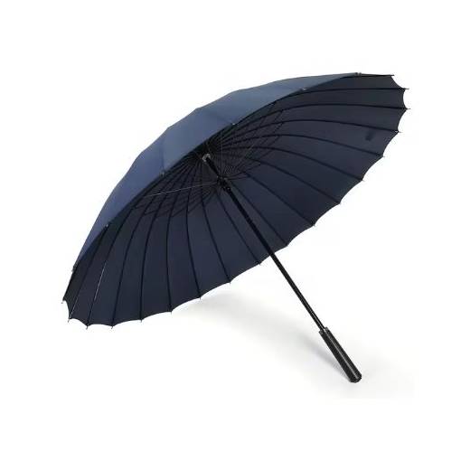 Foto - Poloautomatický holový elegantný dáždnik - Tmavo modrý