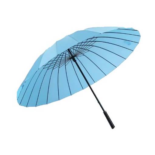 Foto - Poloautomatický holový elegantný dáždnik - Svetlo modrý