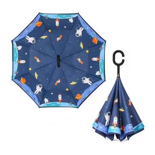 Foto - Detský poloautomatický dáždnik s ochranou proti UV - Obrazkový, 02