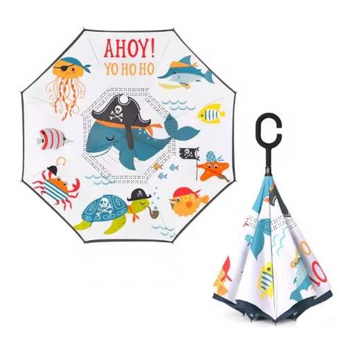 Foto - Detský poloautomatický dáždnik s ochranou proti UV - Obrázkový, 07