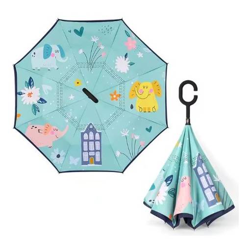 Foto - Detský poloautomatický dáždnik s ochranou proti UV - Obrázkový, 08