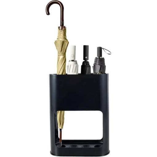 Foto - Stojan na štyri dáždniky s protišmykovým dnom - Čierny