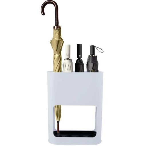 Foto - Stojan na štyri dáždniky s protišmykovým dnom - Biely